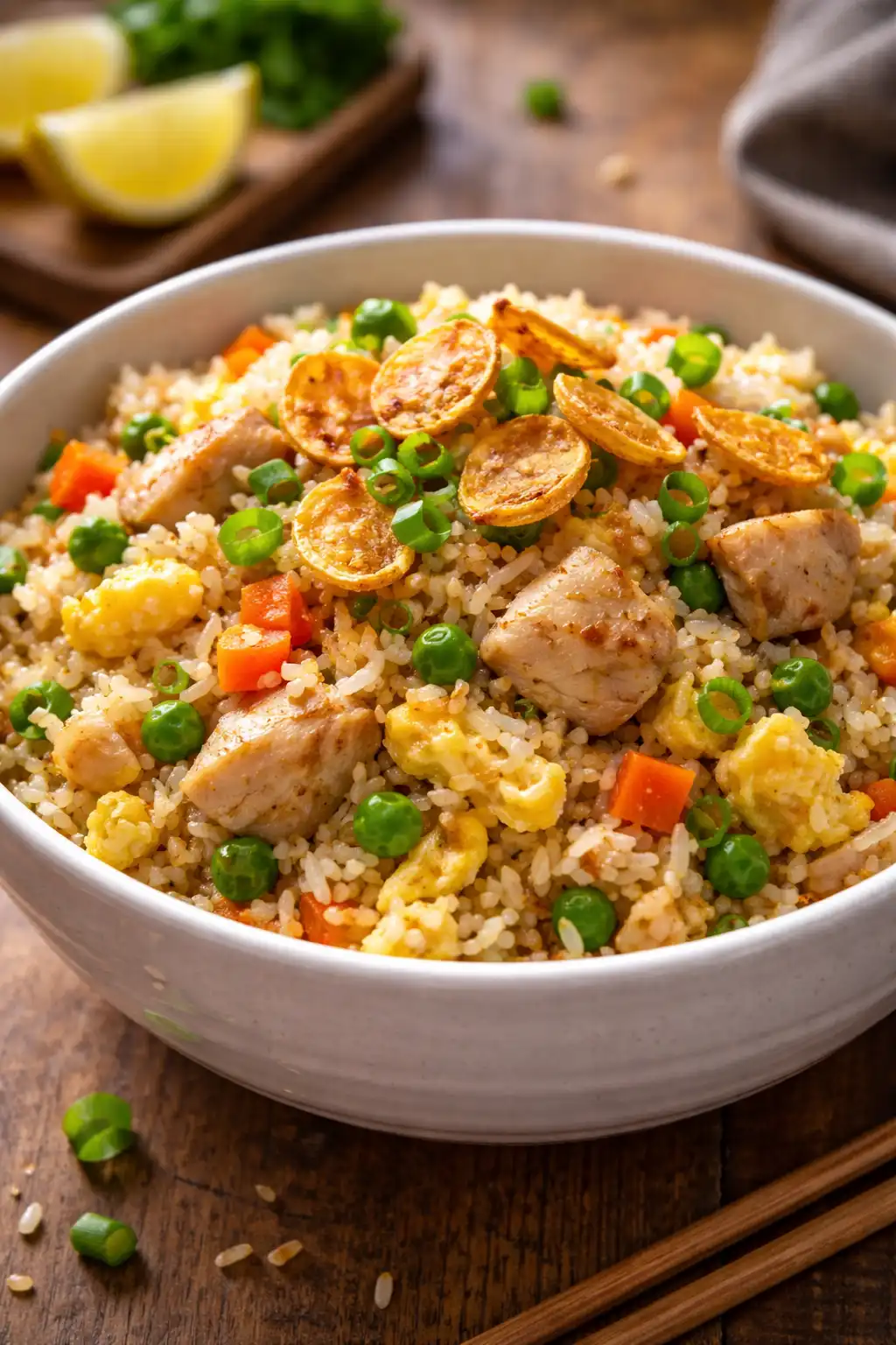 garlic chicken fried rice