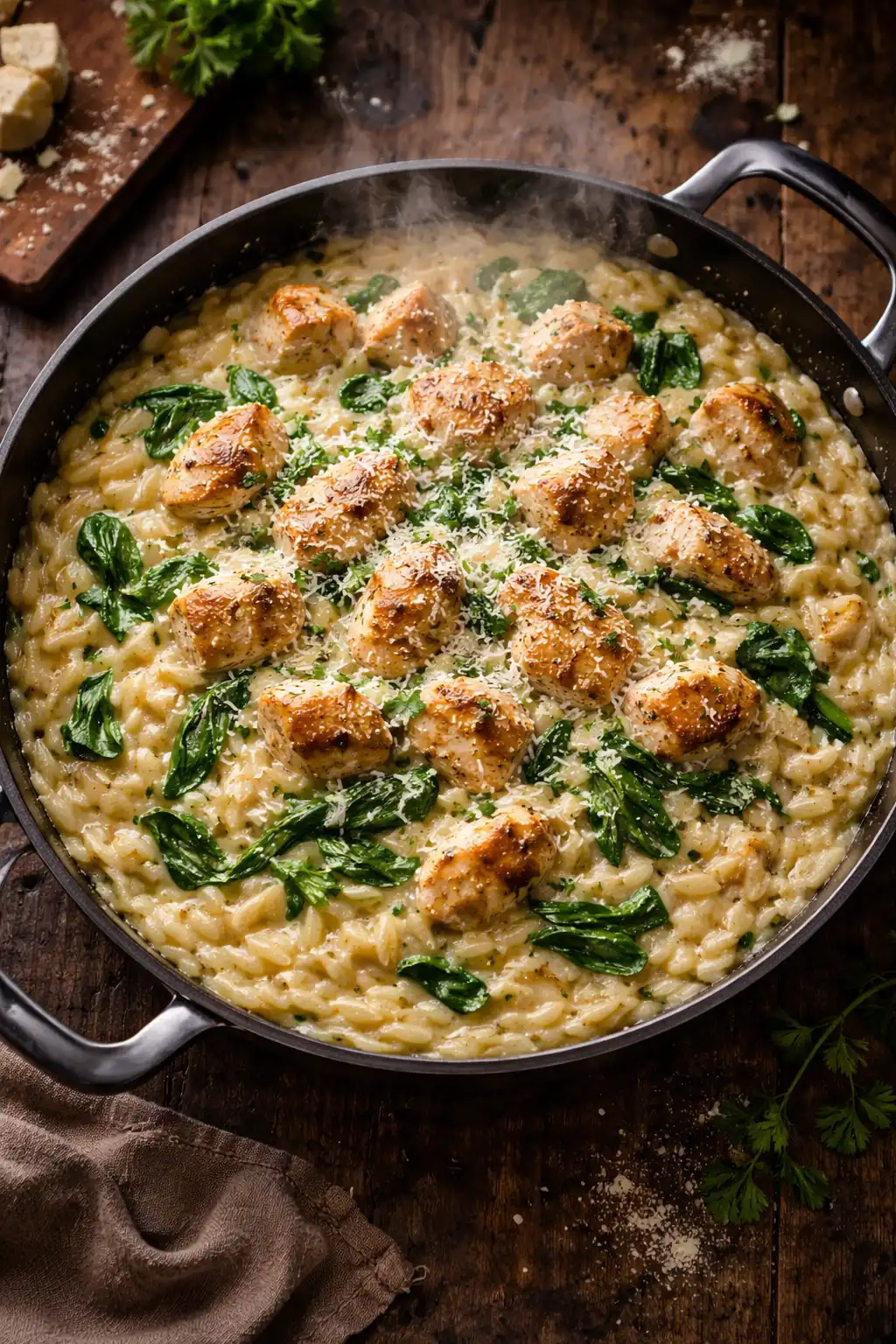 high protein chicken orzo meal prep