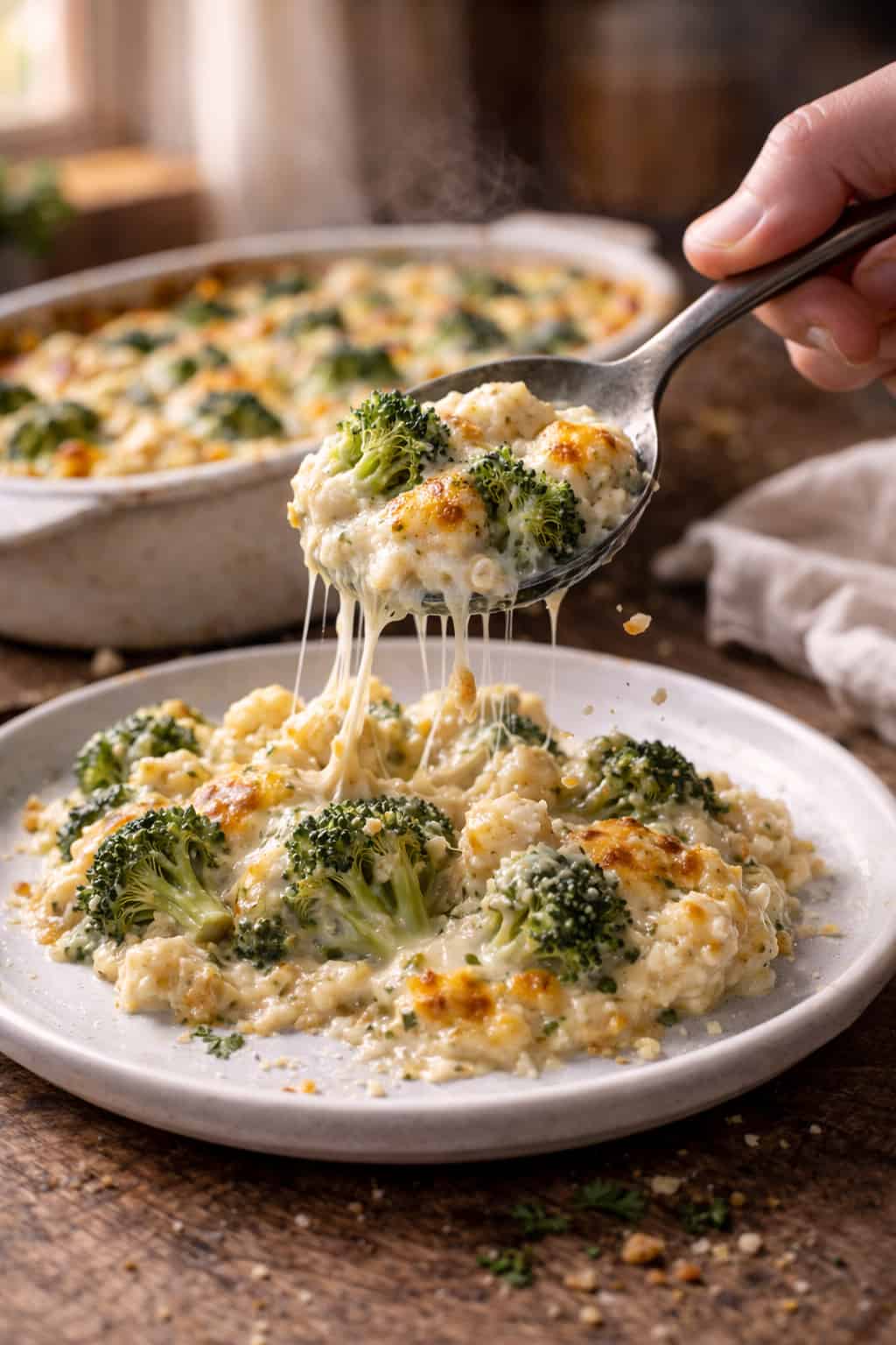 keto baked broccoli and cauliflower casserole