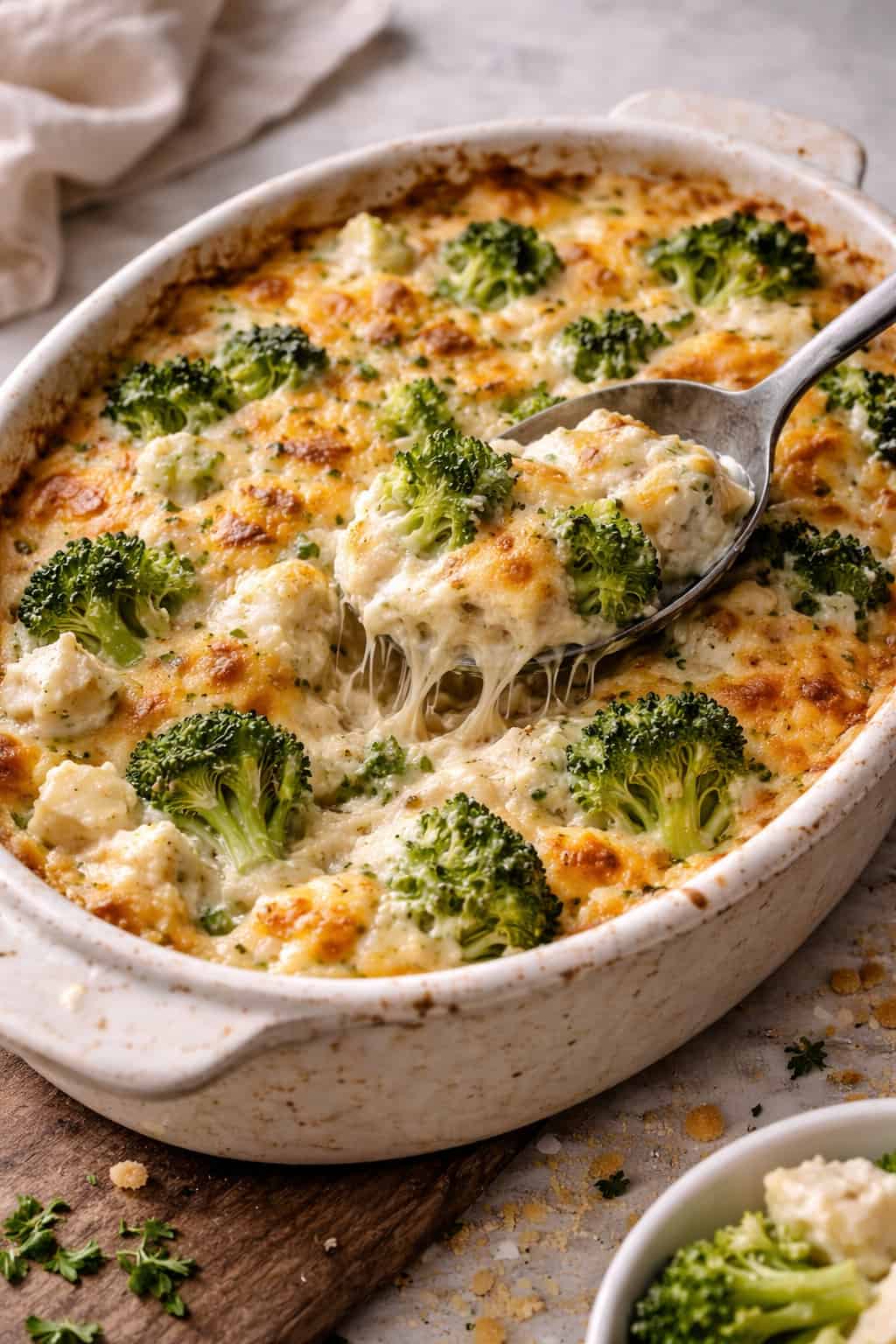 keto chicken broccoli and cauliflower bake