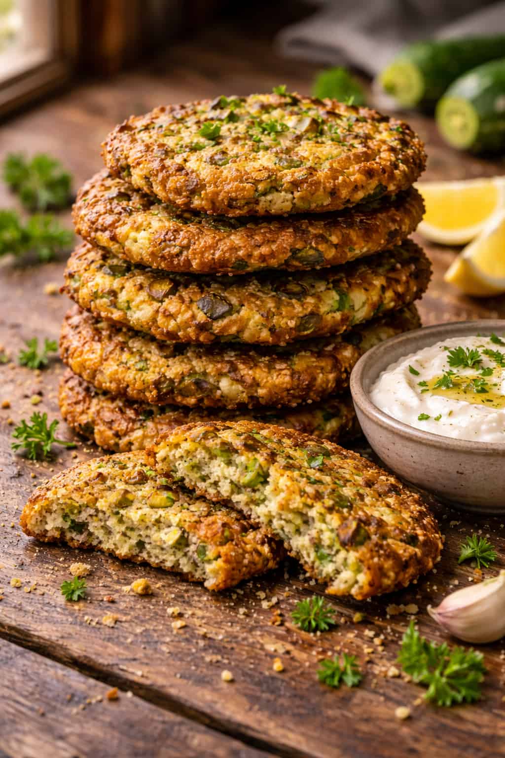 keto crispy baked zucchini slices