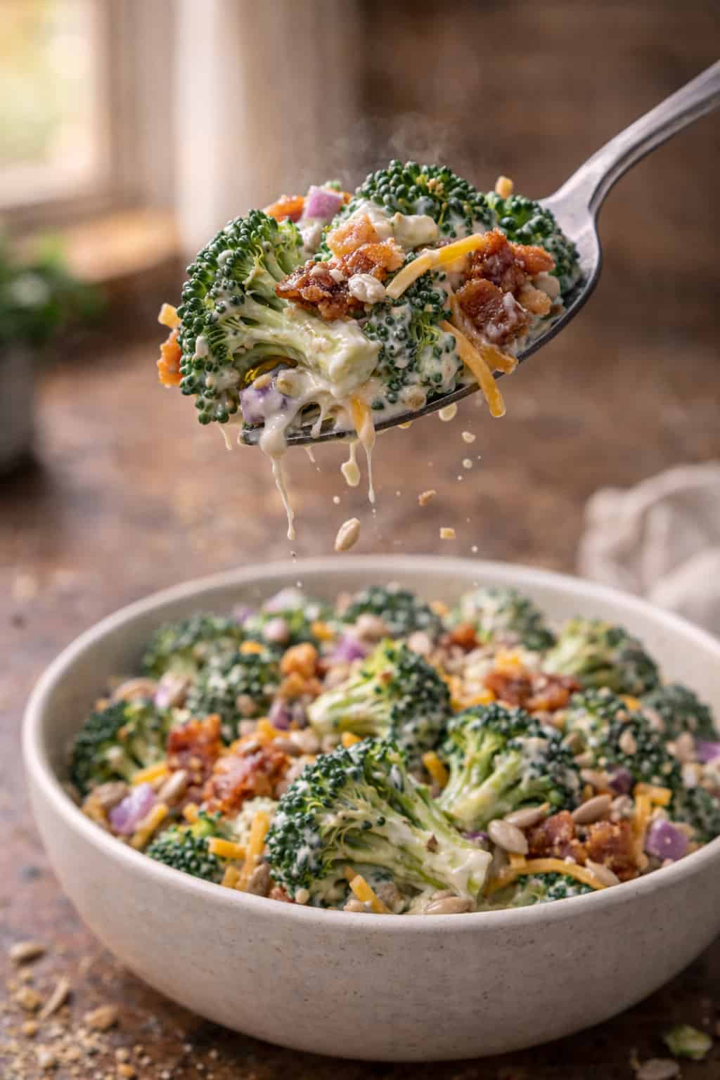 loaded keto broccoli salad