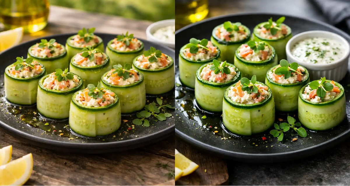 Viral Creamy Keto Salmon Cucumber Rolls