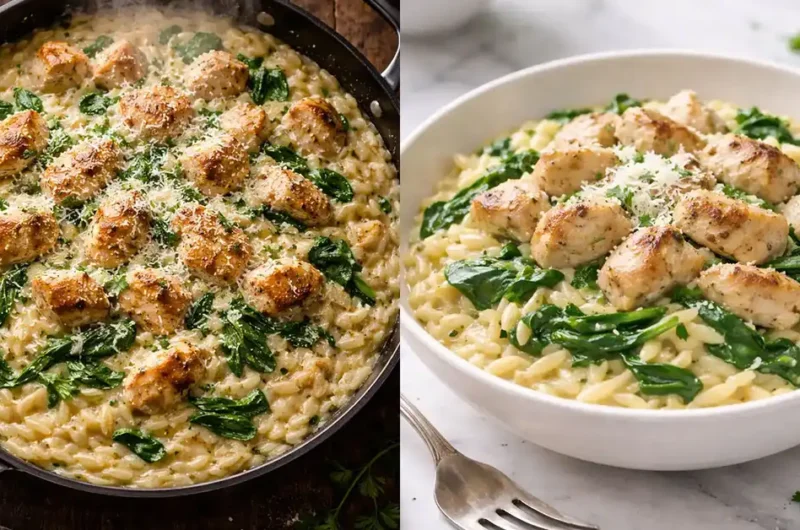 High Protein Chicken Orzo Recipe Healthy Quick Comfort Meal