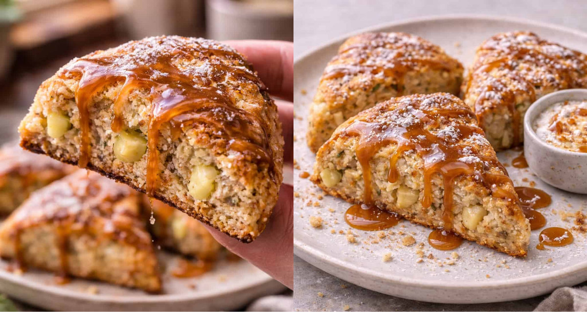 keto caramel apple cake