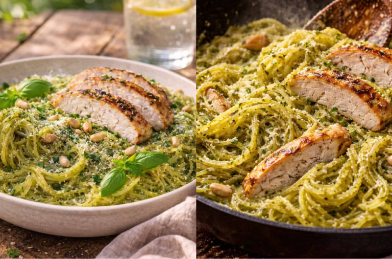 Keto Chicken Pesto Spaghetti Squash (Fresh, Creamy & So Addictive!)
